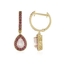 Orecchini in argento con Quarzo Rosa