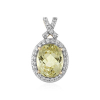 Ciondolo in oro con Kunzite Canarino