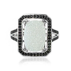 Anello in argento con Quarzo Glitter Perlato