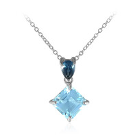 Collana in argento con Topazio Blu Cielo