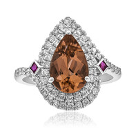 Anello in oro con Tormalina Neon del Congo (CIRARI)