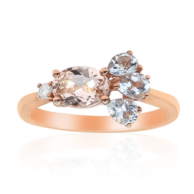 Anello in oro con Morganite AAA