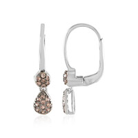 Orecchini in argento con Zircone Champagne
