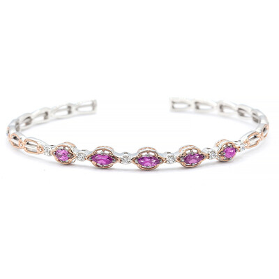 Bracciale in argento con Granato viola a viraggio di colore (Gems en Vogue)