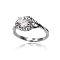 Anello in argento con Kunzite Brasiliana