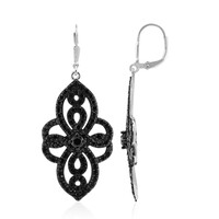 Orecchini in argento con Spinello Nero