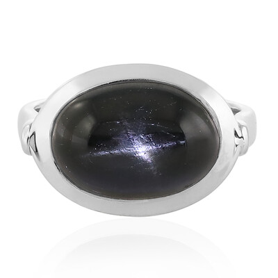 Anello in argento con Diopside Stellato d'India