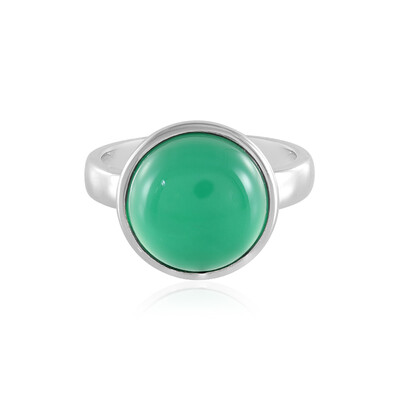 Anello in argento con Onice Verde