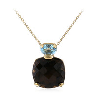 Collana in argento con Quarzo Fumè