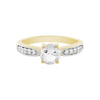Anello in argento con Petalite