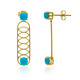 Orecchini in oro con Turchese Sleeping Beauty (Ornaments by de Melo)