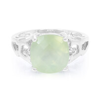 Anello in argento con Prehnite