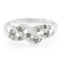 Anello placcato in platino con Diamante Fancy