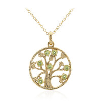 Collana in argento con Peridoto della Birmania