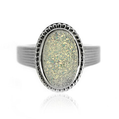 Anello in argento con Agata Glitter Perlata Brillante