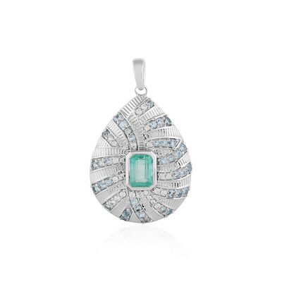 Ciondolo in argento con Smeraldo Russo (SAELOCANA)
