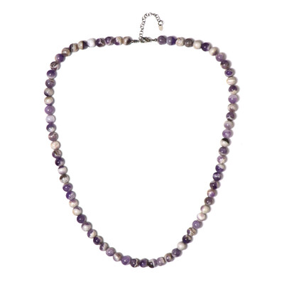Collana in argento con Ametista Chevron