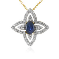 Collana in argento con Zaffiro Stellato Blu