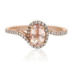 Anello in oro con Morganite AAA