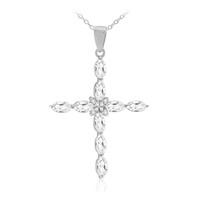 Collana in argento con Topazio Bianco