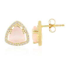 Orecchini in argento con Quarzo Rosa