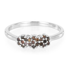 Anello placcato in platino con Diamante Fancy