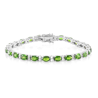 Bracciale in argento con Diopside Russo