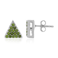 Orecchini in argento con Diopside Russo