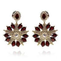 Orecchini in argento con Granato Mozambico (Dallas Prince Designs)