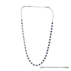 Collana in oro con Zaffiro Ceylon Blu (CIRARI)
