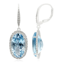 Orecchini in argento con Topazio Blu Cielo