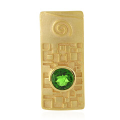 Ciondolo in argento con Diopside Russo