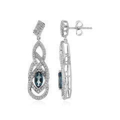 Orecchini in argento con Topazio Blu Londra