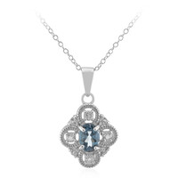 Collana in argento con Topazio Blu Londra