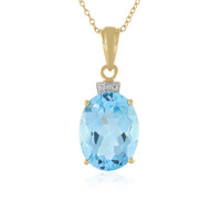 Collana in argento con Topazio Blu Cielo