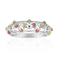 Anello in argento con Zaffiro Fancy