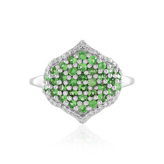 Anello in argento con Tsavorite della Tanzania