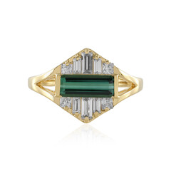 Anello in argento con Tormalina Verde di Benedito