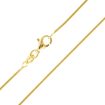 Catenina a serpente in argento 925 placcata oro giallo - 50 cm - 4,2 g
