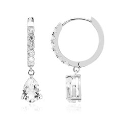 Orecchini in argento con Topazio Bianco