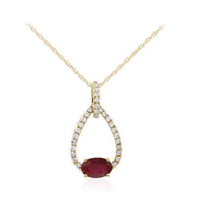 Collana in oro con Rubino Mozambico AAA