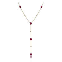Collana in oro con Rubino Mozambico AAA (CIRARI)