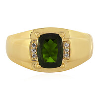 Anello in argento con Diopside Russo