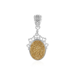 Ciondolo in argento con Agata Glitter Dorata