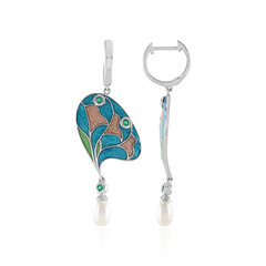 Orecchini in argento con Perla d'Acqua Dolce Bianca (Adela Silber)