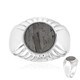 Anello in argento con Meteoriti di Aletai