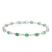 Bracciale in argento con Smeraldo Zambia