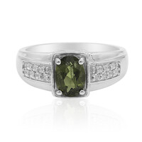 Anello in argento con Moldavite