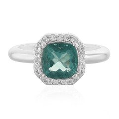 Anello in argento con Fluorite Petrolio del Belgio