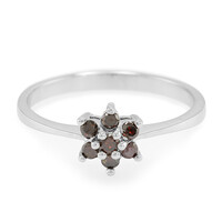 Anello placcato in platino con Diamante Fancy